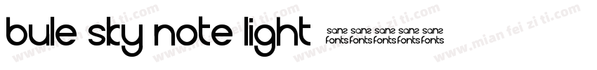 bule sky note light字体转换